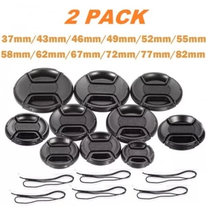 Front Lens Cap for Camera Lenses 37,43, 46,49, 52,55,58,62mm,67mm,72mm,77mm,82mm - Picture 1 of 36
