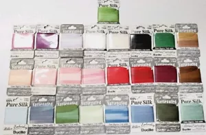 25 Cinta de bordar de seda pura Bucilla 25 colores diferentes lisa y variada - Imagen 1 de 5
