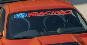 Ford Racing Window Banner Sticker Mustang F150 Racing Vinyl Decal - Picture 1 of 3