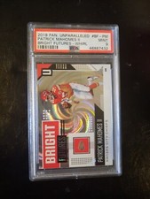 2018 Patrick Mahomes Panini Unparalleled Bright Futures-whirl Psa 9 Mint