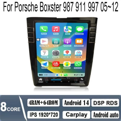 12.1''Android Navigation Car Gps Stereo Radio For Porsche Boxster 987 911 997 - Image 1 of 4