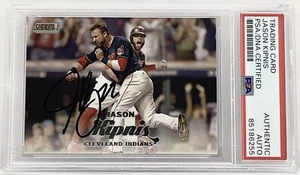 Jason Kipnis Signed 2017 Stadium Club Card Cleveland Indians PSA/DNA Slabbed - Picture 1 of 2