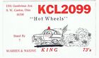 Carte postale vintage voiture de police carte QSL amateur radio CB SW canton Ohio Hot Wheels