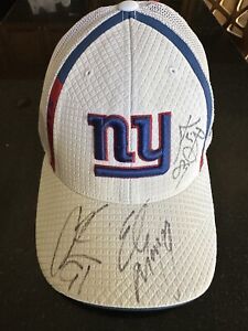 New York Giants Eli Manning Signed Reebok NFL Team Apparel Fitted Cap Size Large