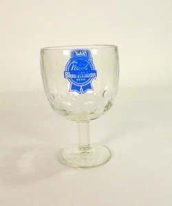 VINTAGE PABST BLUE RIBBON DIMPLED BEER GLASS - Picture 1 of 6