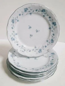 8 Johann Haviland Bavaria GERMANY Blue Garland Pattern 10" Dinner Plates UNUSED - Picture 1 of 10