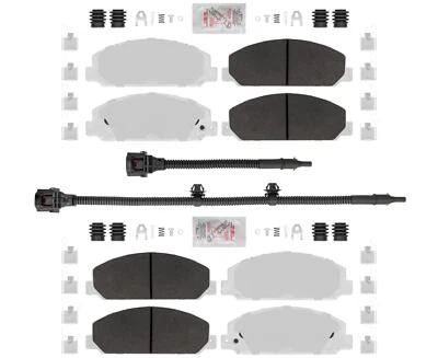 Front & Rear HD Disc Brake Pads Fits Hino 195 2012 2017 2018 2020 W/ Wear sensor - Image 1 of 4