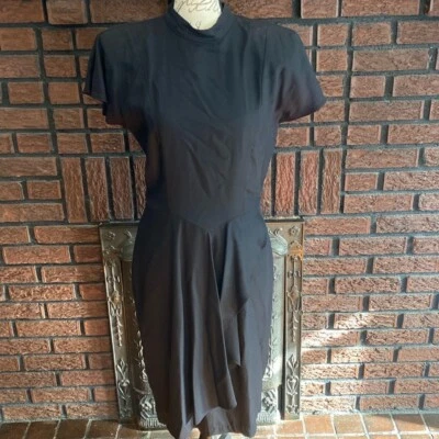 Vestido Laine Vintage Negro Hasta la Rodilla Talla 13/14 Moderno 8 Foto 1 de 4
