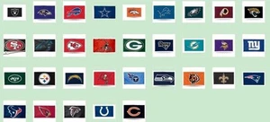 Football NFL New 3' x 5' Huge Banner Flag Logo US Seller pick your team Nice Hot - Picture 1 of 34
