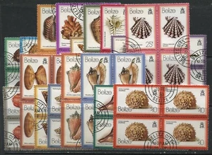 Belize 1980 Shells complete set CDS used in blocks of 4 - Picture 1 of 1