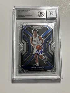 Tarjeta de novato Josh Green 2020-2021 firmada Panini Prizm autógrafo grado 10 - Imagen 1 de 2