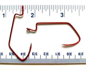 100 Matzuo 143060 Black Sickle Extra Wide Gap EWG Worm Fish Hooks size 2/0 - Picture 1 of 2