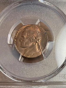 PCGS MS62RB 1981 P JEFFERSON NICKEL STRUCK ON CENT PLANCHET ERROR - Picture 1 of 3