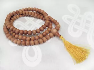 Buddhistische Gebetskette - Holz Mala - Guru Perle und Stupa - TIBET Nepal - Bild 1 von 4