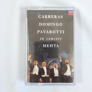 Carreras Domingo Pavarotti - In Concert Mehta - Cassette Tape VGC - Picture 1 of 2