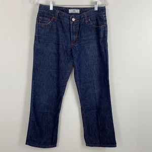 Armani Exchange Jean Womens Size 4 Blue Flood Pants Wide Leg Zipper Pockets A/X - Picture 1 of 11