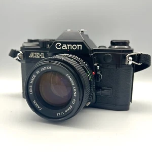 Canon AE-1 50mm F1.4 Film SLR Camera From Japan - Picture 1 of 12