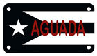 AGUADA Puerto Rico Flag  ATV 4" x 7" Motorcycle Black & White License Plate