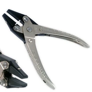 Flat Nose Parallel Action Pliers With Nylon Jaws Jewelry Making Tools - Picture 1 of 2