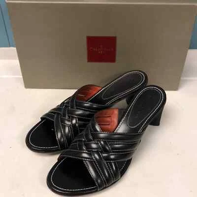 Cole Haan ANGEL black strappy sandals size 8.5 chunky heel - Image 1 of 4