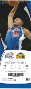LOS ANGELES CLIPPERS vs. DENVER NUGGETS 10/14/2010 TICKET Griffin - Picture 1 of 1