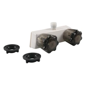 RV Mobile Home Motor Vehicle Shower Faucet Valve Diverter with with Dual Knobs - Imagen 1 de 5