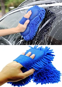 Microfiber Car Wash Sponge-Non Scratch Sponges-Two Sided Chenille Microfiber Was - Picture 1 of 12