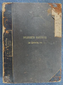 Antique 1905 Student Botany Leaf Collection Book - Nazareth Academy - La Grange - Foto 1 di 11