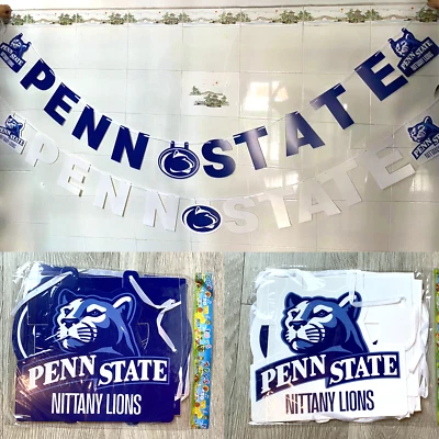 Penn State Nittany Lions Party Banner - College Grad Football Game. 8" Letters! - Image 1 of 4