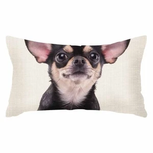 Throw Pillow Covers Chihuahua Cushion Pillow Case Home Decor Pillowcase 12x20... - Picture 1 of 6