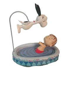 Jim Shore Peanuts Enesco MAKE A SPLASH Linus & Snoopy #4059436 7" Lesen... - Bild 1 von 6