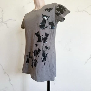 Emily the Strange T-Shirt Größe Medium Goth schwarz Katzen Y2k - Bild 1 von 13