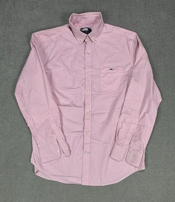 Camisa Vineyard Vines Tucker Para Hombres Grande Rosa A Cuadros Rendimiento Ballena Preppy Foto 1 de 4
