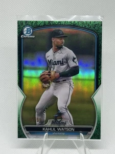 2023 Bowman Khalil Watson Green Grass Refractor /99 - Picture 1 of 2