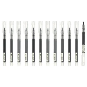 12 Stück Gel Tintenstifte, 0,5 mm Flüssige Tinte Tintenroller, Schwarz - Bild 1 von 6