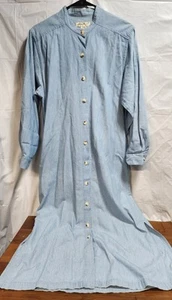 Eddie Bauer Blue Cotton Maxi Dress Petite Small - Picture 1 of 6