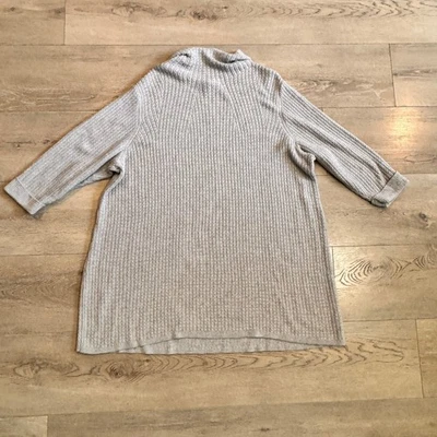 Lands End Womens Gray Tunic Sweater 2X Plus Size 20W-22W Knit Top - Image 1 of 3