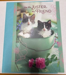 Happy Birthday Card w/ Envelope  ~ For my Sister, My Friend - Picture 1 of 2