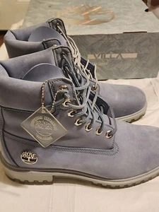 Timberland Mens Hommes 6in Prem Boots Blue Size 8.5 - Picture 1 of 6