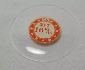 GLASS POCKET WATCH CRYSTAL SIZE 16 10/16 REPLACEMENT PART #125 - Picture 1 of 2