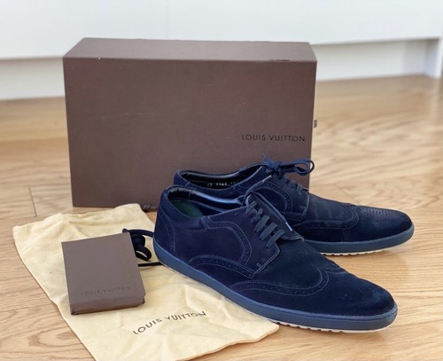 LOUIS VUITTON（LV） Scarpe derby in pelle scamosciata Louis Vuitton con logo forato US 11 5