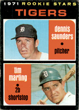 1971 Topps #423 Dennis Saunders, Tim Marting Detroit Tigers