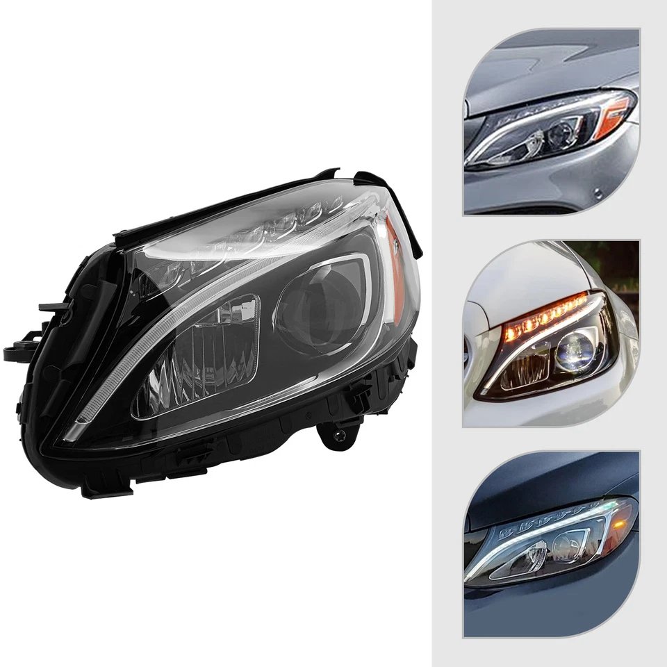 For 2015-2018 Mercedes-Benz C-Class C300 W205 LED Headlight Headlamps LH/RH Opt. - Изображение 1 из 4