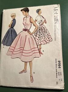 8984 Vintage McCalls Schnittmuster Junior Kleid 1952 Kleid Bolero Größe 17 - Bild 1 von 4