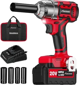 AVID POWER 1/2 Schlagschrauber Brushless, 20V Akku-Pistole mit rot, schwarz - Bild 1 von 8
