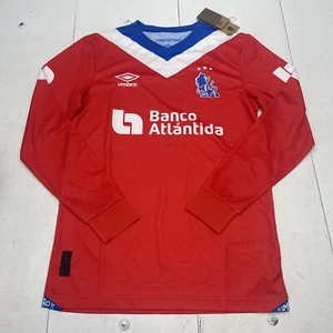 Camiseta Umbro Roja Olimpia Banco Atlantida Manga Larga Visitante Yuuju Para Hombres Pequeña Nueva - Imagen 1 de 9