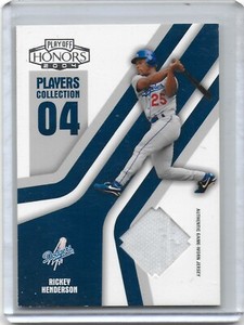 2004 Playoff Honors Players Collection Game Worn Jersey Rickey Henderson 198/250
