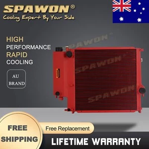 SPAWON Red Radiator For BMW 318i 318is 318ti 1991-1999 Z3 1990-2003 L4 L6 MT - Picture 1 of 9
