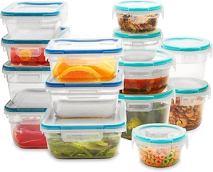 Total Solutions (14-Pack, Mixed Sizes) Plastic Food Storage Containers Set, Airt - Picture 1 of 12