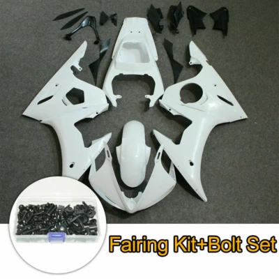 For Yamaha YZF R6 2003-2004 / R6S 2006-09 Unpainted Injection Fairing Kit +Bolts - Image 1 of 4